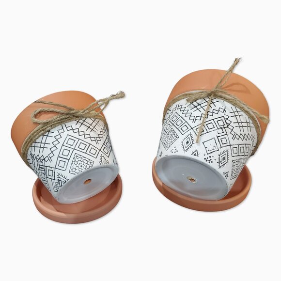 Set of 2 Terra Cotta Planting Pots - Picture 4 of 5